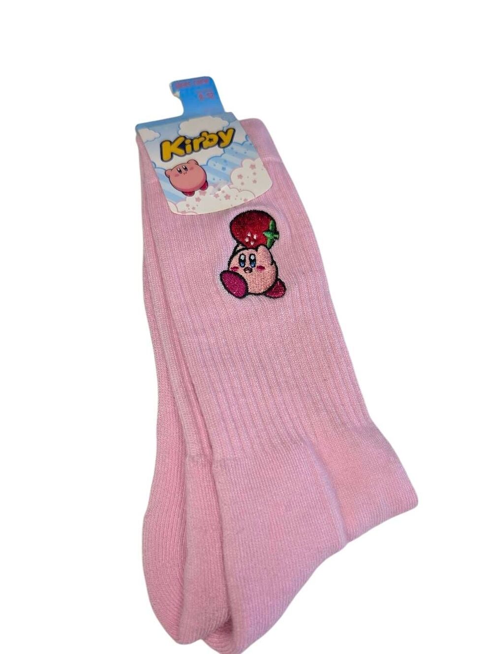Bioworld Men Accessories, Mario Bros Kirby Crew Socks, Sz 10-13 (8-12 Shoe Size)